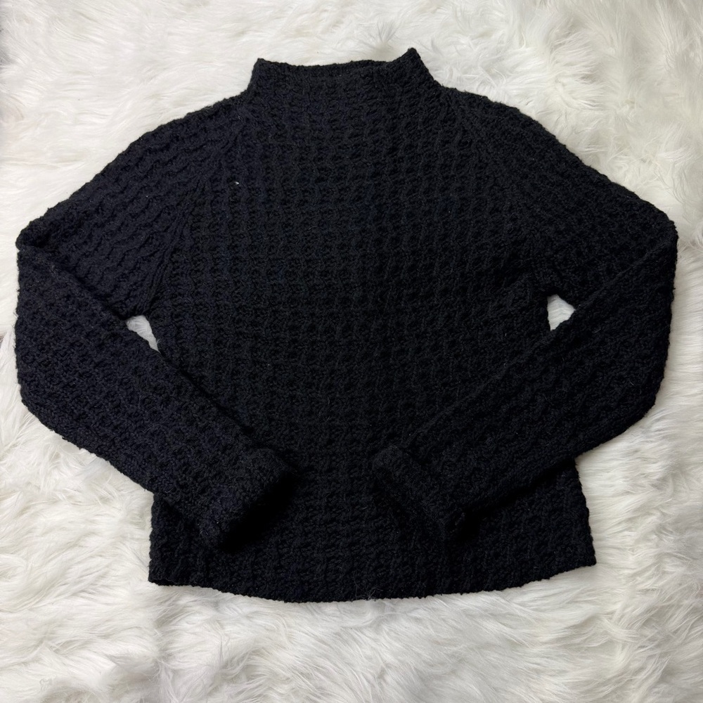 Black Mock Neck Sweater